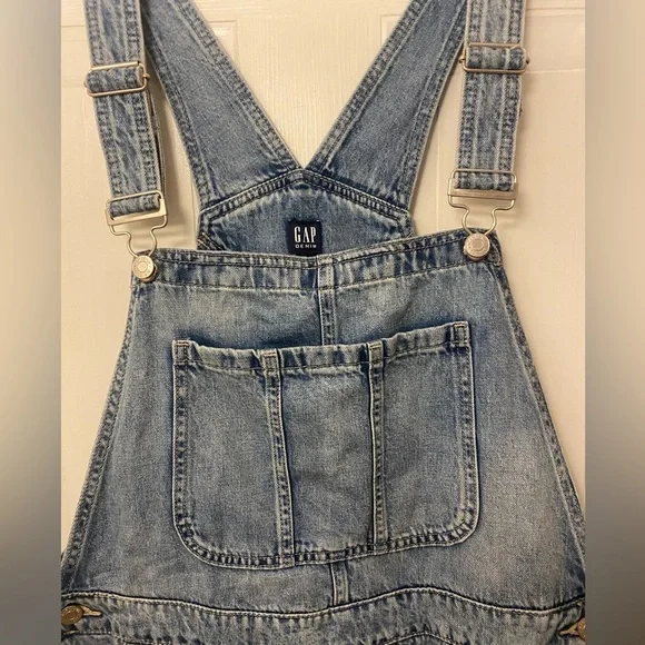 NWT GAP Light Blue Denim Overalls L - Picture 3 of 7